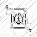 Use the titanium element symbol and draw a bolt crossing through it and behind it from top right to bottom left tattoo design idea