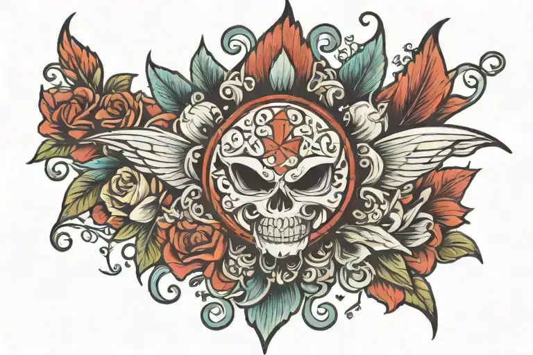 card K tattoo design idea