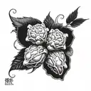 Incorporate brain imagery with cacao pods to symbolize the fusion of neuroscience and chocolate making tattoo design idea