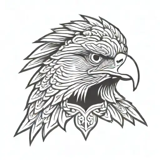 club America eagle head  tattoo design idea