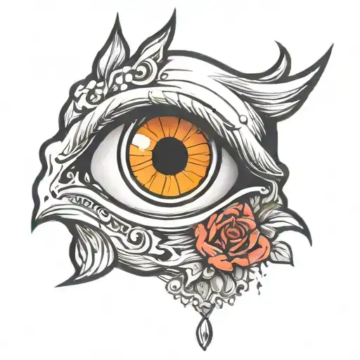 withch eye socket tattoo design idea