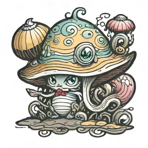 LITTLE CLAM FROM ALICE IN WONDERLAND tattoo design idea