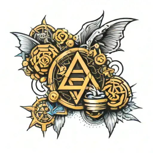 crypto currency symbols tattoo design idea