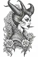 maleficent tattoo design idea