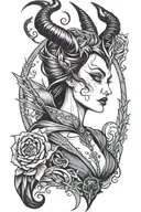 maleficent tattoo design idea