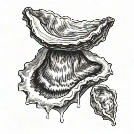 oyster shell  tattoo design idea