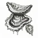oyster shell  tattoo design idea