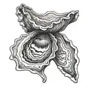 oyster shell  tattoo design idea