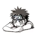 young naruto crying  tattoo design idea