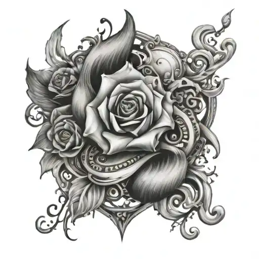 beauty in chaos tattoo design idea