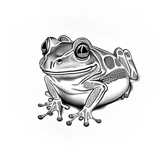 Lily with Frog and Bird tattoo design idea