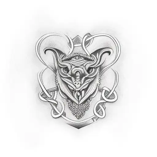 irish blood and english heart tattoo design idea