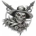 G59 razor scarecrow Ruby tattoo design idea