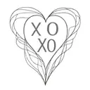 XO tattoo design idea