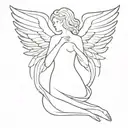 wing ridden angel tattoo design idea