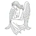 wing ridden angel tattoo design idea