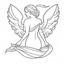 wing ridden angel tattoo design idea