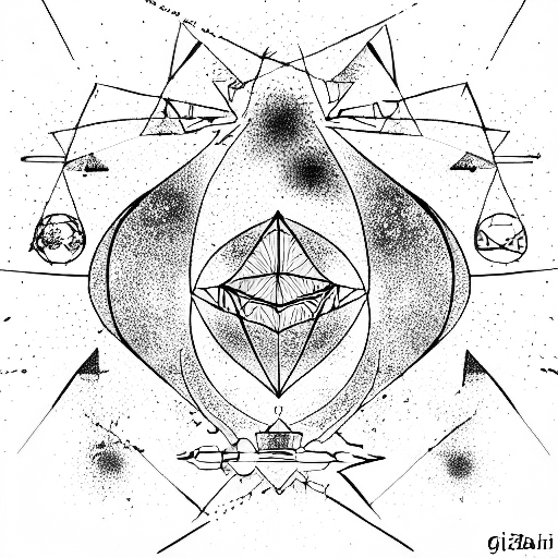 gizah piramids and orion belt tattoo design idea