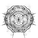 gizah piramids and orion belt tattoo design idea