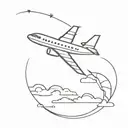 dream aeroplane flying tattoo design idea