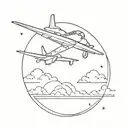 dream aeroplane flying tattoo design idea