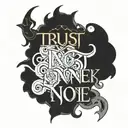 trust no one  tattoo design idea