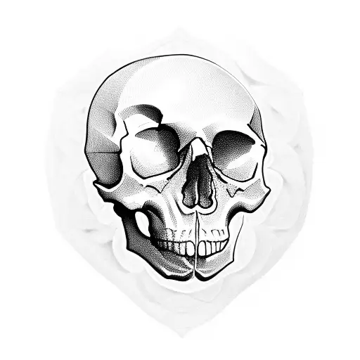 skull with half butterfly on the eye tattoo design idea