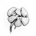 mushroom 4 leaf clover tattoo design idea