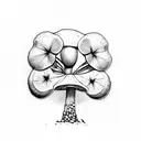 mushroom 4 leaf clover tattoo design idea