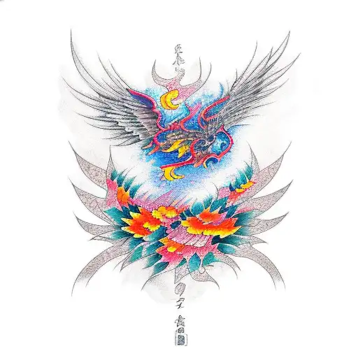 An underboob phoenix tattoo? : r/DrawMyTattoo