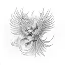 Phoenix tattoo design idea