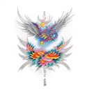 Phoenix tattoo design idea