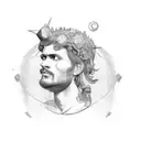 virgo vectors and a man's face. Include progress vector and justice tattoo design idea