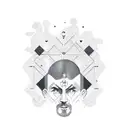 virgo vectors and a man's face. Include progress vector and justice tattoo design idea