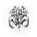 A tattoo of a clenched fist with the words 'anger', 'ego', 'patience', and 'kindness' written on the fingers, symbolizing the balance between these emotions tattoo design idea