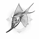 sailfish tattoo design idea