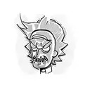 rick y morty tattoo design idea