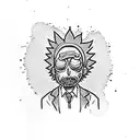 rick y morty tattoo design idea