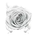 reverse cross on flowers tattoo design idea