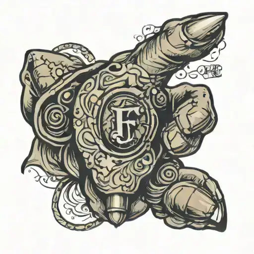 finger presses the "F5" button tattoo design idea