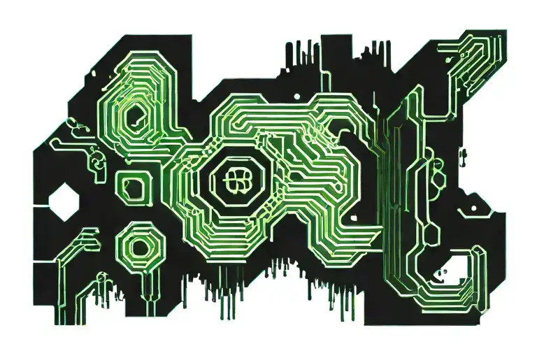 Wrist band tattoo featuring fading binary code in black and green tattoo design idea