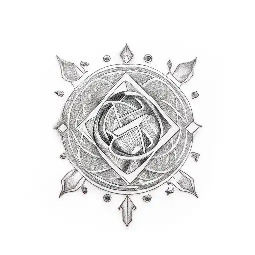 feminist symbol collage  tattoo design idea
