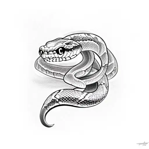 full snake evil and scary tattoo design idea