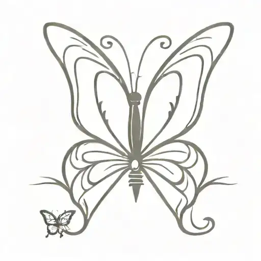 happiness is a butterfly tattoo design idea
