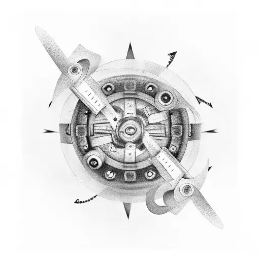 A tattoo of a film reel with scenes from favorite movies inside each loop tattoo design idea