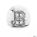 Letter E Initial with loops  tattoo design idea