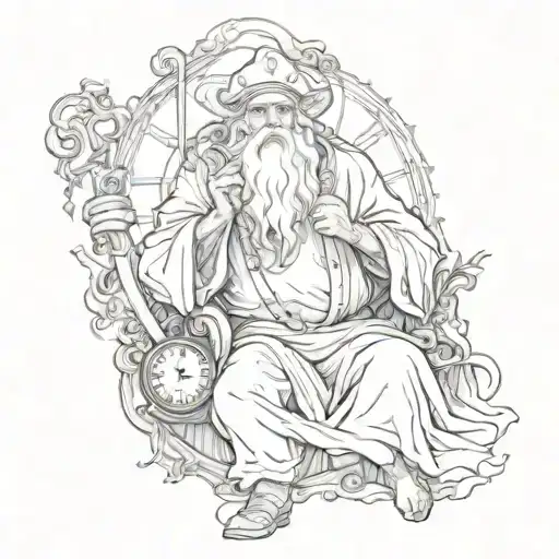Father Time tattoo design idea