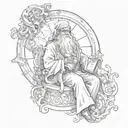 Father Time tattoo design idea