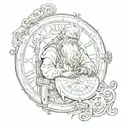 Father Time tattoo design idea