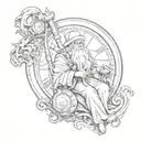 Father Time tattoo design idea